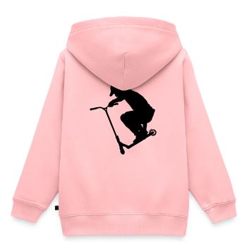 Freestyle-Roller: Deck Grab - Kinder Premium Organic Hoodie - Rosa - Hinten - AI Model Kid Female (0cm)