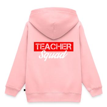 teacher squad - Kinder Premium Organic Hoodie - Rosa - Hinten - AI Model Kid Female (0cm)