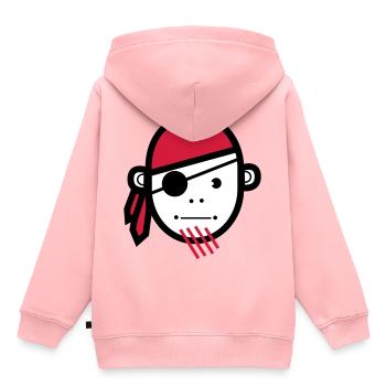 Pirate | pirates | pirates | boucaniers | marin - Sweat Premium à capuche enfant bio - rose - Dos - AI Model Kid Female (0cm)