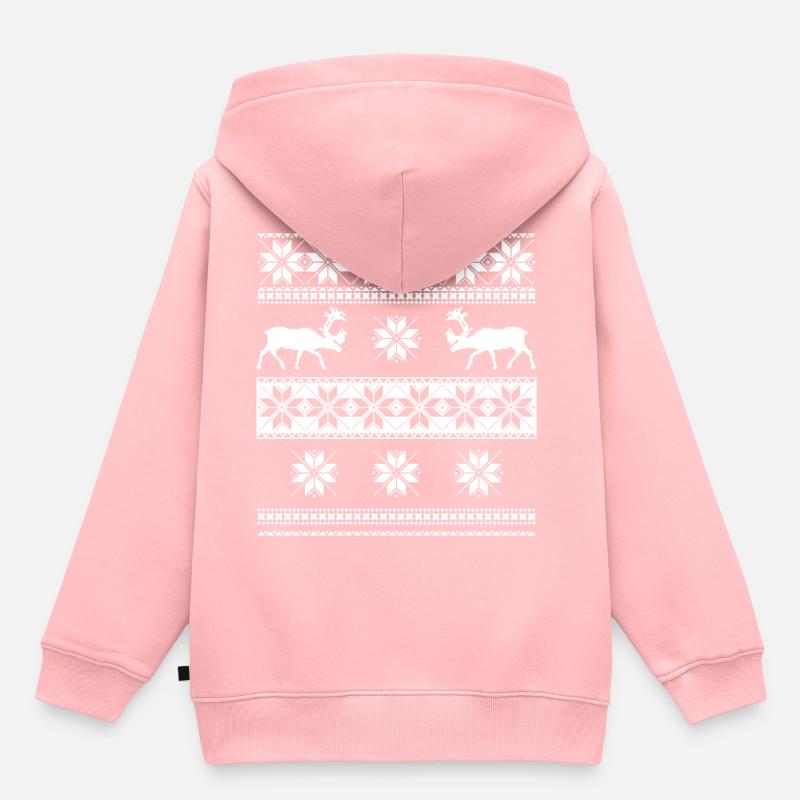 Norweger Pullover - Kinder Premium Organic Hoodie - Rosa