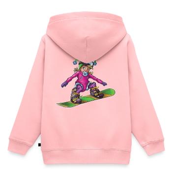 Little baby snowboarder 1 - Kids Premium Organic Hoodie - rose - Back - AI Model Kid Female (0cm)