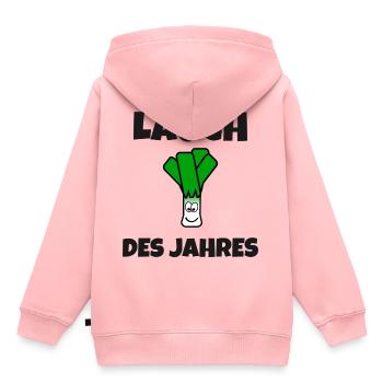 Lauch des Jahres | Muskelmann - Kinder Premium Organic Hoodie - Rosa - Hinten - AI Model Kid Female (0cm)