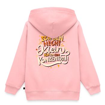 Ich bin nicht klein Ich bin ein Konzentrat - Kinder Premium Organic Hoodie - Rosa - Hinten - AI Model Kid Female (0cm)