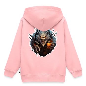 Halloween - Kinder Premium Organic Hoodie - Rosa - Hinten - AI Model Kid Female (0cm)