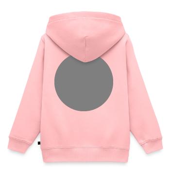 Kreis grau - Kinder Premium Organic Hoodie - Rosa - Hinten - AI Model Kid Female (0cm)