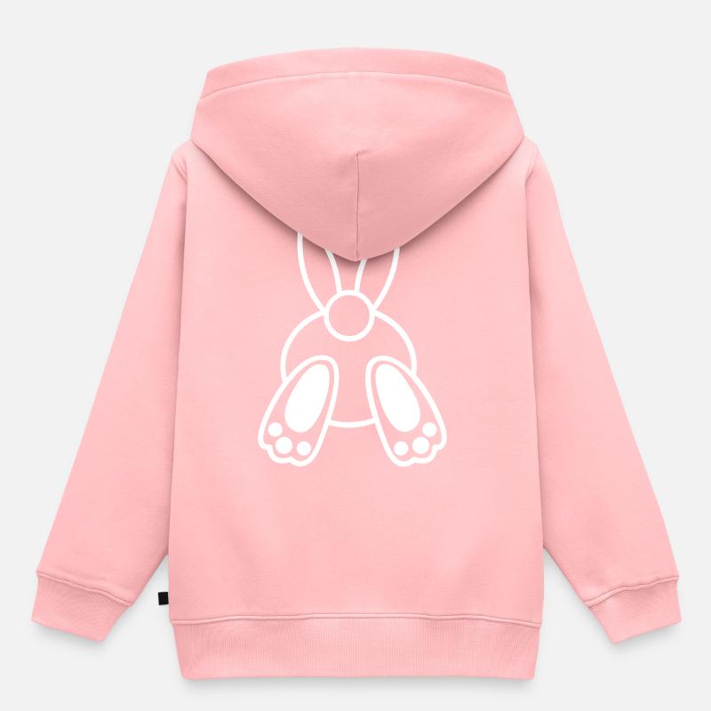 Lapin - Lapin - Sweat Premium à capuche enfant bio - rose