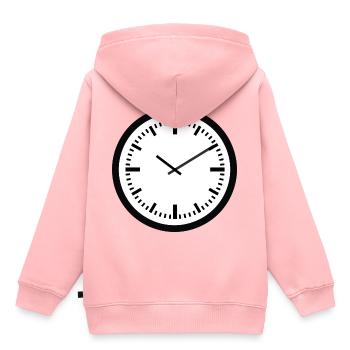 horloge montre clock time hourglass sabuhr144 - Sweat Premium à capuche enfant bio - rose - Dos - AI Model Kid Female (0cm)