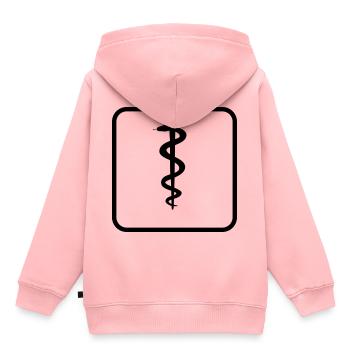 Medizin Symbol Arzt Gesundheit Geschenk Idee Krank - Kinder Premium Organic Hoodie - Rosa - Hinten - AI Model Kid Female (0cm)