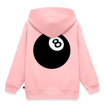 schwarz 8 Ball Pool 502 - Kinder Premium Organic Hoodie - Rosa - Hinten - AI Model Kid Female (0cm)