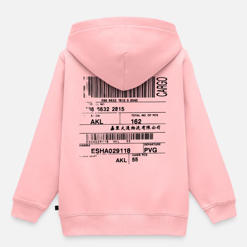 Barcode - Kinder Premium Organic Hoodie - Rosa