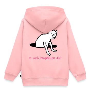 Ist noch Pampelmuse da? - Kinder Premium Organic Hoodie - Rosa - Hinten - AI Model Kid Female (0cm)
