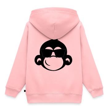 kühler Affe - Kinder Premium Organic Hoodie - Rosa - Hinten - AI Model Kid Female (0cm)