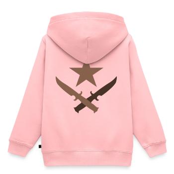 Terroristen - Kinder Premium Organic Hoodie - Rosa - Hinten - AI Model Kid Female (0cm)