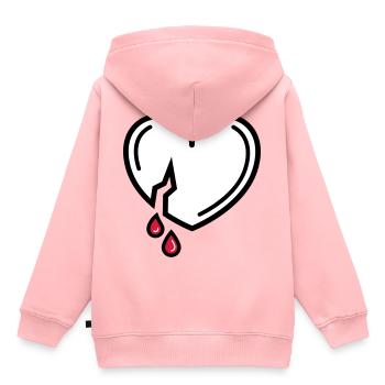 Amour sanglant - Sweat Premium à capuche enfant bio - rose - Dos - AI Model Kid Female (0cm)