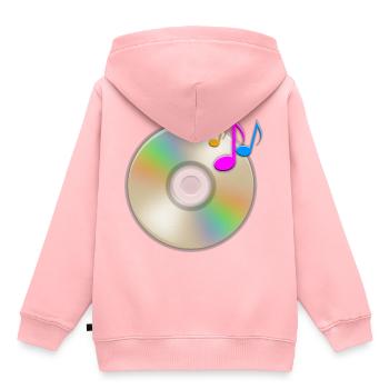 Musique CD musique en suspension - Sweat Premium à capuche enfant bio - rose - Dos - AI Model Kid Female (0cm)
