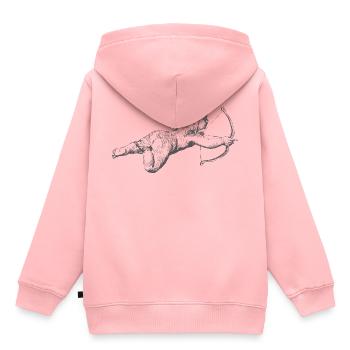 ange 1273986 - Sweat Premium à capuche enfant bio - rose - Dos - AI Model Kid Female (0cm)