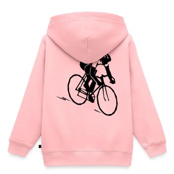 bike, ride, hobby, sport, fitness - Kids Premium Organic Hoodie - rose - Back - AI Model Kid Female (0cm)