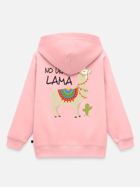 Drama Lama 1 - Premium børne hættetrøje økologisk - rosa