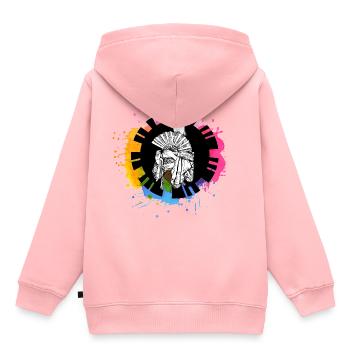 Hand drawn geisha with paint splatter - Kids Premium Organic Hoodie - rose - Back - AI Model Kid Female (0cm)