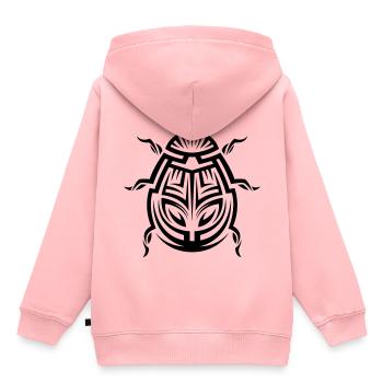 Marienkäfer Tribal Tattoo - Kinder Premium Organic Hoodie - Rosa - Hinten - AI Model Kid Female (0cm)