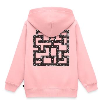 DOMINO - Kinder Premium Organic Hoodie - Rosa - Hinten - AI Model Kid Female (0cm)