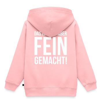 Das hast Du aber fein gemacht! - Kinder Premium Organic Hoodie - Rosa - Hinten - AI Model Kid Female (0cm)