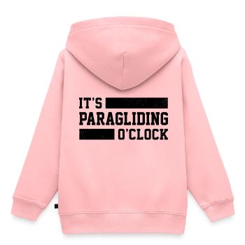 It's Paragliding O' Clock Paraglider Skydiving Par - Kinder Premium Organic Hoodie - Rosa - Hinten - AI Model Kid Female (0cm)