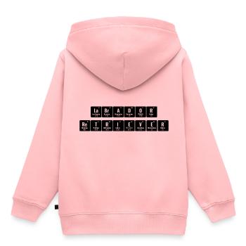 Periodisches System der Elemente Labrador Retriever La - Kinder Premium Organic Hoodie - Rosa - Hinten - AI Model Kid Female (0cm)