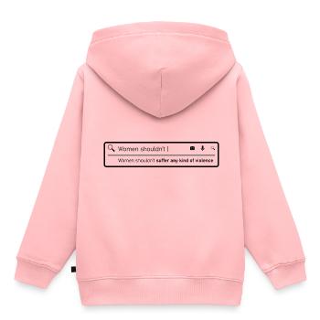 Women Shouldn't Suffer Any Kind Gay Lesbian Femini - Kinder Premium Organic Hoodie - Rosa - Hinten - AI Model Kid Female (0cm)