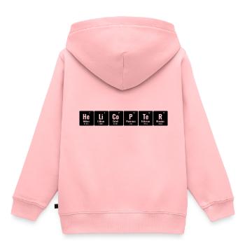 Periodisches System der Elemente Hubschrauberpilot Chop - Kinder Premium Organic Hoodie - Rosa - Hinten - AI Model Kid Female (0cm)