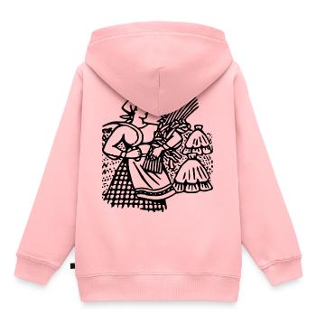 corn corn maize cereal veggie vegetables vegetables - Kids Premium Organic Hoodie - rose - Back - AI Model Kid Female (0cm)