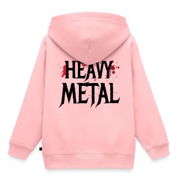 Heavy metal pas pour les chattes - Sweat Premium à capuche enfant bio - rose - Dos - AI Model Kid Female (0cm)