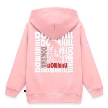 Downhill - Kinder Premium Organic Hoodie - Rosa - Hinten - AI Model Kid Female (0cm)
