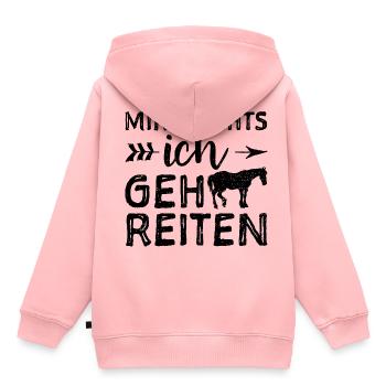 Mir Reichts Ich Geh Reiten - Horse - Kinder Premium Organic Hoodie - Rosa - Hinten - AI Model Kid Female (0cm)