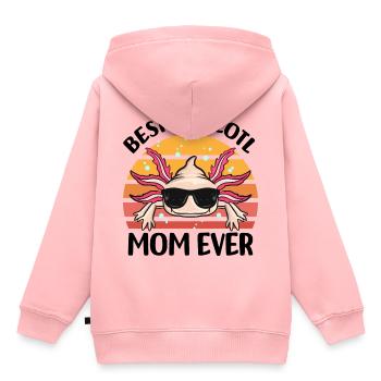 Axolotl - Kinder Premium Organic Hoodie - Rosa - Hinten - AI Model Kid Female (0cm)