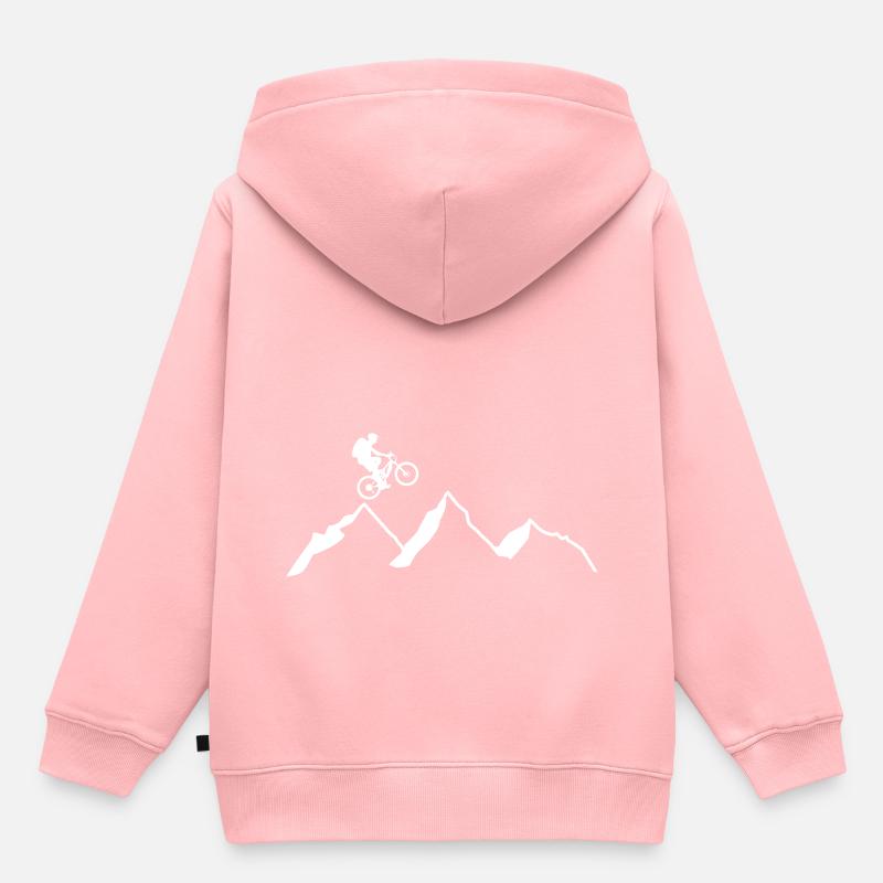 VTT - Sweat Premium à capuche enfant bio - rose