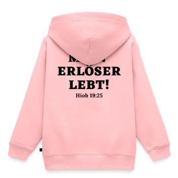 Mein Erlöser lebt! Jesus Bibel Gott Geschenkidee - Kinder Premium Organic Hoodie - Rosa - Hinten - AI Model Kid Female (0cm)