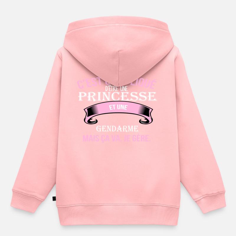 Gendarme - Sweat Premium à capuche enfant bio - rose