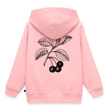 cherries kirschen veggie gemuese fruits33 - Kinder Premium Organic Hoodie - Rosa - Hinten - AI Model Kid Female (0cm)