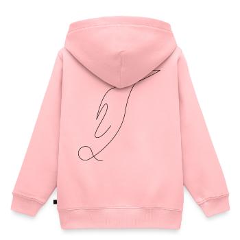 Football one line - Kids Premium Organic Hoodie - rose - Back - AI Model Kid Female (0cm)