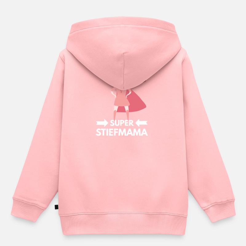 Stiefmutter, Stiefmama| Geschenk Geburtstag Mutter - Kinder Premium Organic Hoodie - Rosa