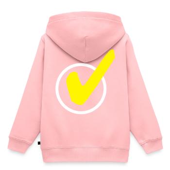 haken symbol häkchen ankreuzen - Kinder Premium Organic Hoodie - Rosa - Hinten - AI Model Kid Female (0cm)