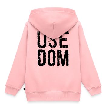 Insel Usedom, Ostsee, Mecklenburg Vorpommern - Kinder Premium Organic Hoodie - Rosa - Hinten - AI Model Kid Female (0cm)