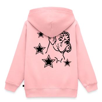 boxerdog001 - Kids Premium Organic Hoodie - rose - Back - AI Model Kid Female (0cm)