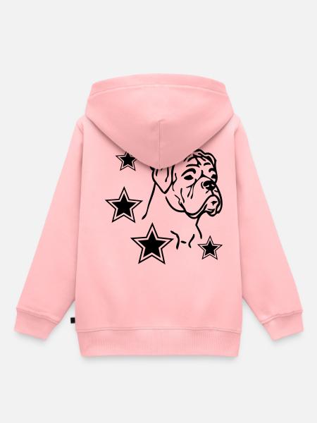 boxerdog001 - Sweat Premium à capuche enfant bio - rose