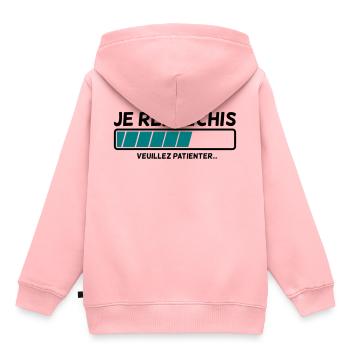 Denke ich - Kinder Premium Organic Hoodie - Rosa - Hinten - AI Model Kid Female (0cm)