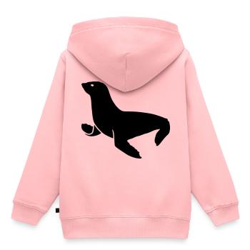 seal animal - Kids Premium Organic Hoodie - rose - Back - AI Model Kid Female (0cm)