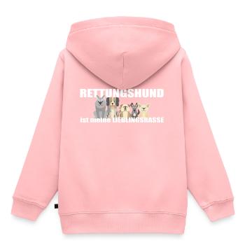 Rettungshund ist meine Lieblingsrasse Geschenkidee - Kinder Premium Organic Hoodie - Rosa - Hinten - AI Model Kid Female (0cm)