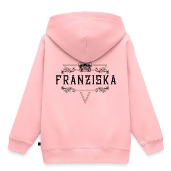 Franziska Name - Kinder Premium Organic Hoodie - Rosa - Hinten - AI Model Kid Female (0cm)