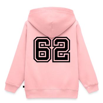 Symbole numérique 62 - Sweat Premium à capuche enfant bio - rose - Dos - AI Model Kid Female (0cm)